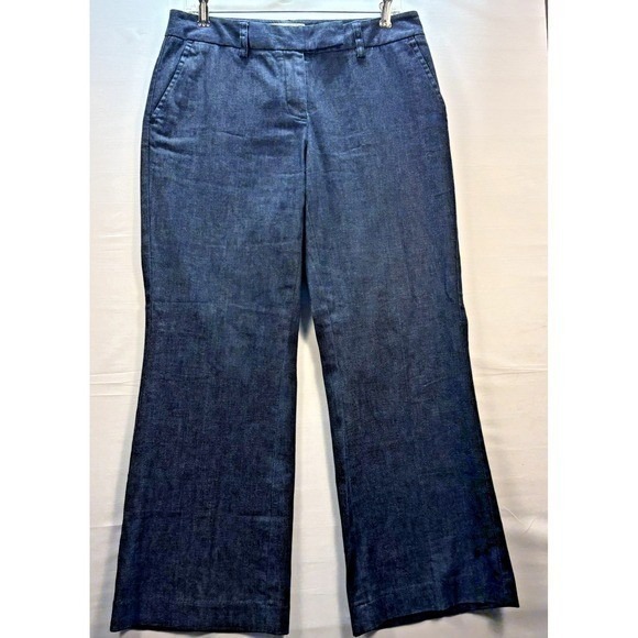 L.L. Bean Denim - LL Bean Womens Curvy Wide Leg Denim Trousers  Jeans  Sz 8 Petite
